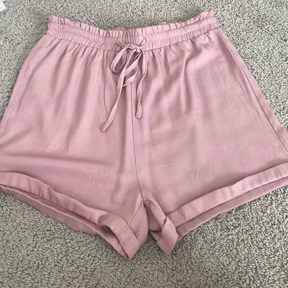 pink paper bag shorts - medium